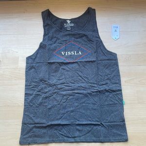 Vissla Mens Stacked Tank Top, size Medium US mens, color grey.